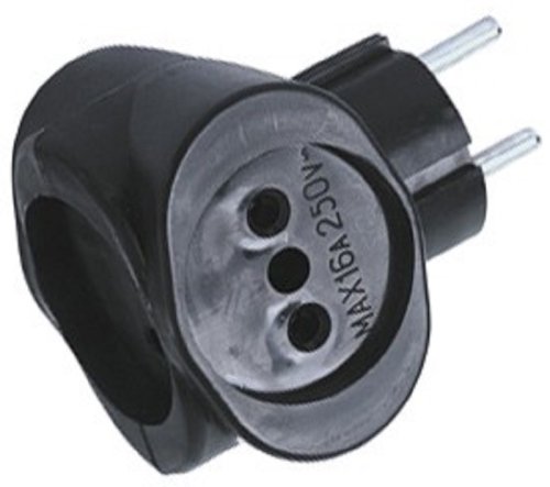 Разветвитель (Тройник) без заземления Rexant 3-м 6А 3500 Вт черный картинка 